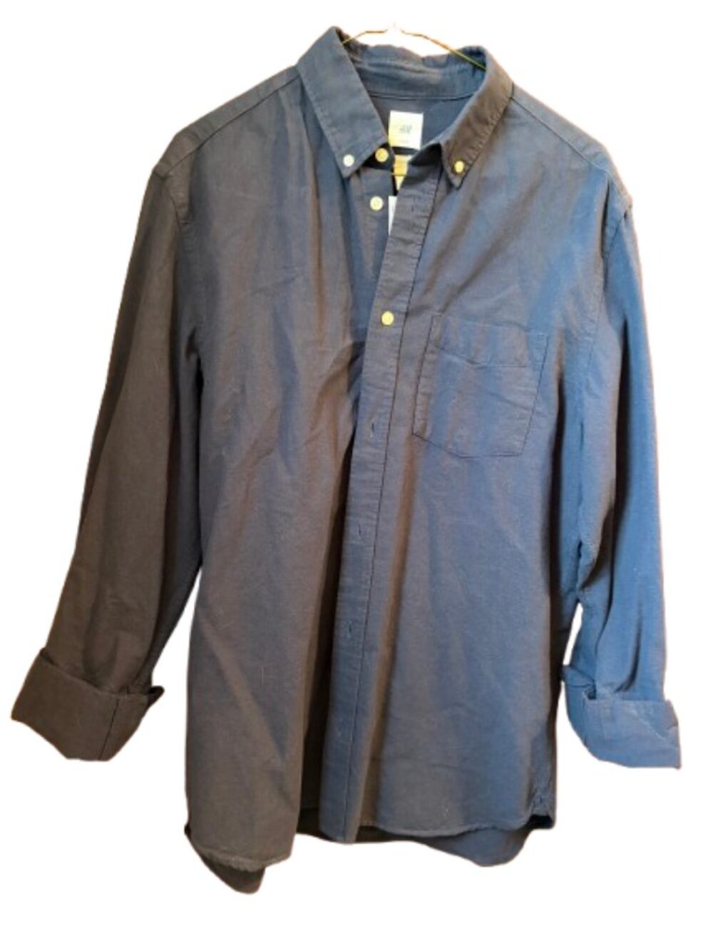 H&M Men’s Button Down Shirt – Black/Navy – Size M – New